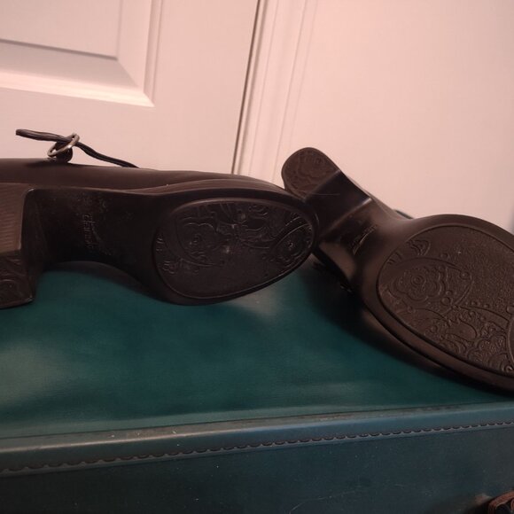 Dansko Becca Black Napa Leather Womens Sz 8-8.5/EU 39 Buckle Heel Mary Janes GUC - Picture 10 of 10